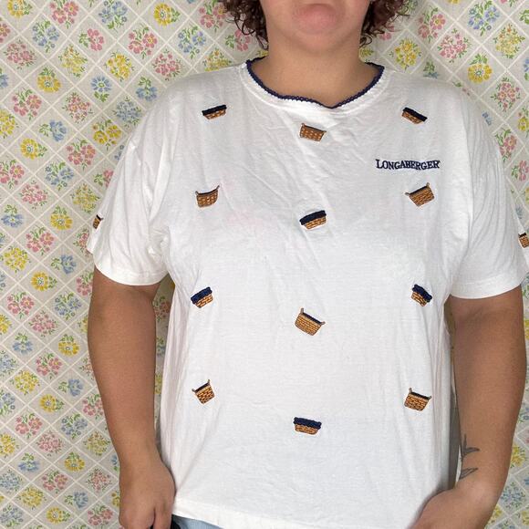 VINTAGE 00S LONGABERGER EMBROIDERED PLUS SIZE T SHIRT SIZE 2X - Picture 10 of 10